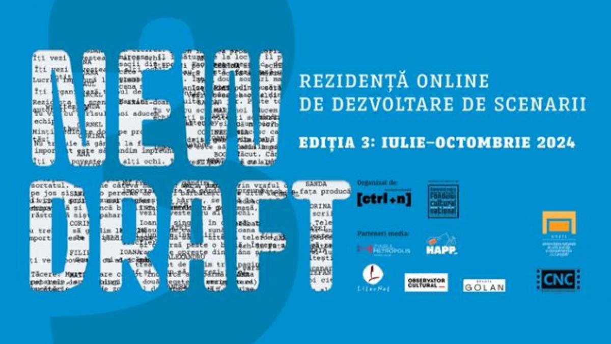 New Draft, prima rezidență online de dezvoltare de scenarii de lungă durată din România, și-a ales proiectele participante la ediția a III-a