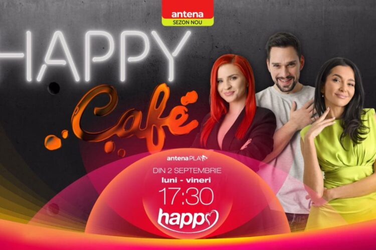 Din 2 septembrie, Cristina Ciobănaşu, Ruxandra Luca şi Vlad Gherman aduc un nou sezon Happy Café, la Happy Channel