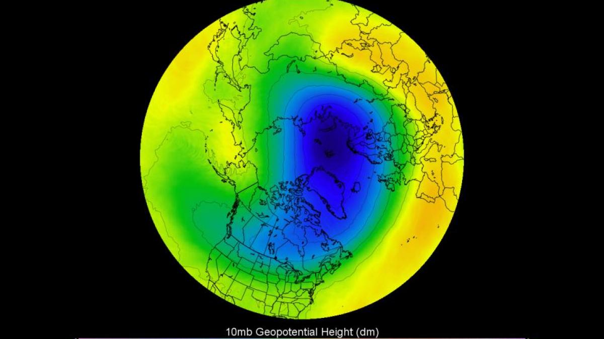 Se formează un nou vortex polar în stratosferă deasupra Polului Nord. Cum va fi iarna 2024-2025