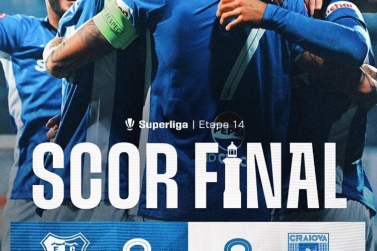 Podium inedit în Superligă. Universitatea Craiova pierde cu Farul și menține Petrolul pe locul 2