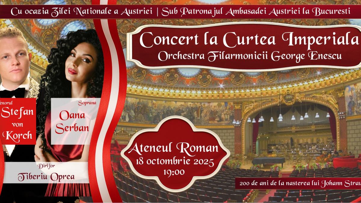 Tenorul Ştefan von Korch debutează pe 18 octombrie la Ateneul Român în „Concert la Curtea Imperială”