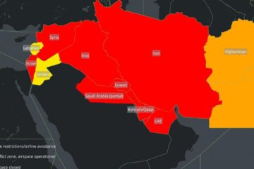 24% dintre zborurile către Orientul Mijlociu, anulate într-o singură zi