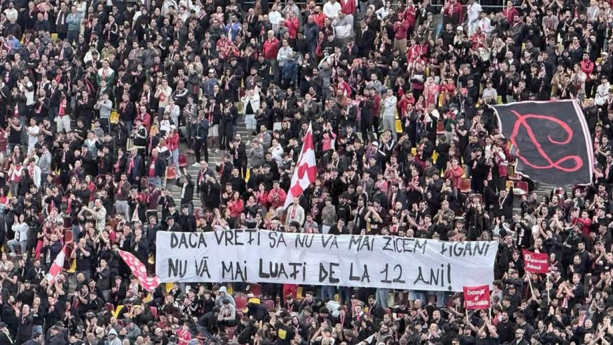 Bannere cu mesaje rasiste la meciul Dinamo-Rapid