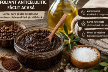 Exfoliant anticelulitic făcut acasă din zaț de cafea, secretul unei pieli perfecte