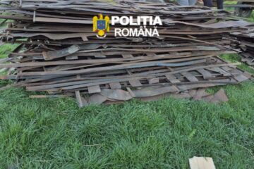 52 de parazăpezi de pe calea ferată, recuperate de polițiști. Un bărbat a fost reținut