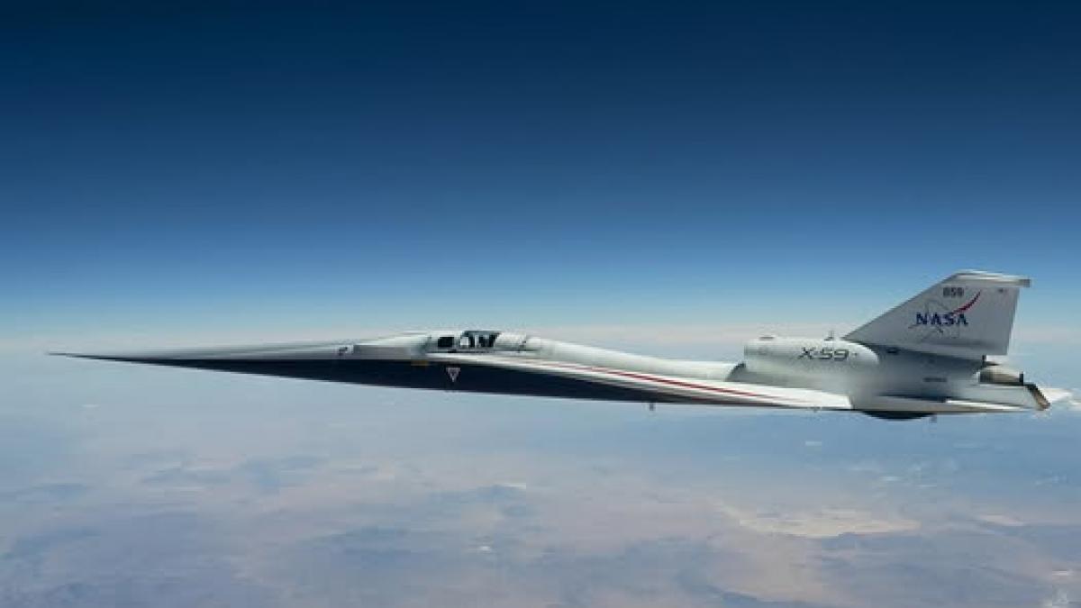NASA a depășit bariera sunetului cu avionul experimental X-59