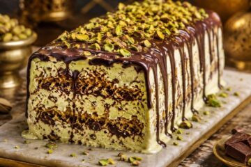 Înghețată de Dubai făcută acasă. Rețeta desertului viral cu ciocolată, fistic și foi crocante