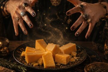 „Vrăjitoarea Brânzei” susține că poate citi viitorul într-o bucată de cheddar. Tiromanția este o metodă veche de aproape 2.000