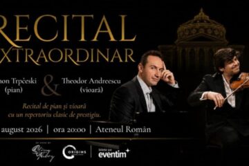 O întâlnire muzicală rară, la Ateneul Român. Simon Trpčeski și Theodor Andreescu, într-un recital dedicat virtuozității și dialogului dintre pian și vioară.