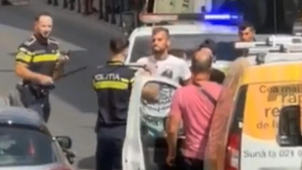 Scene șocante în centrul Brașovului: 2 polițiști au fost băuți crunt în timpul unei intervenții