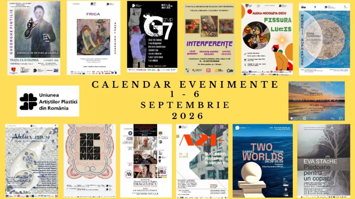 Agenda artelor vizuale la început de septembrie: expoziții și evenimente UAP în București și în țară